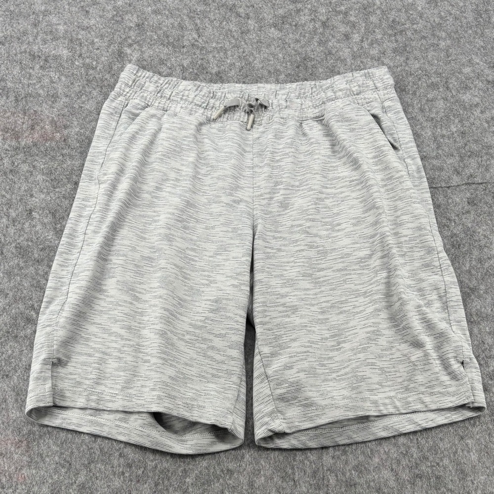 Mondetta Mens Grey Space Dye Athletic Gym Shorts Size Medium Drawstring Pockets